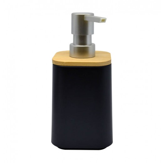 DISPENSER ΠΛΑΣΤΙΚΟ ΜΑΥΡΟ ΜΕ ΞΥΛΟ ΜΠΑΜΠΟY 8x8x16,9εκ.ANKOR