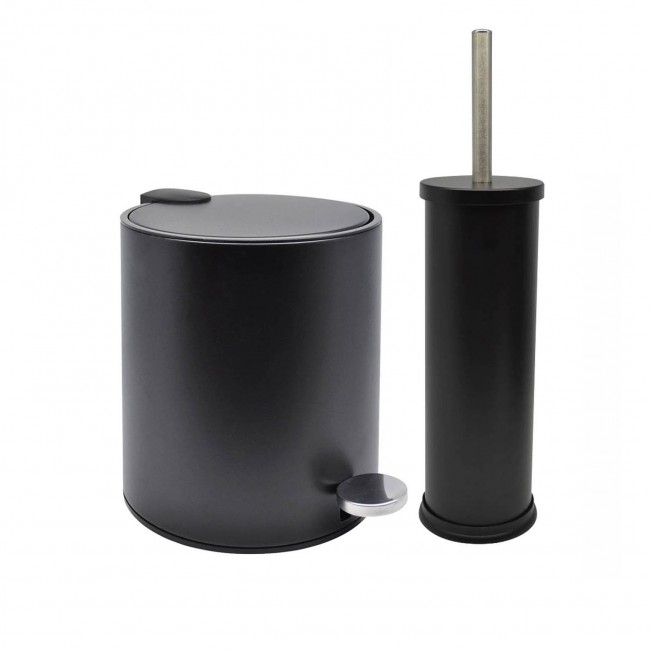 ΚΑΛΑΘΙ ΜΠΑΝΙΟΥ 5lt INOX ΜΑΥΡΟ ΜΑΤ SOFT CLOSE ANKOR