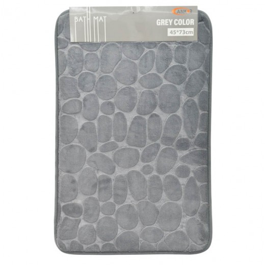 ΠΑΤΑΚΙ ΜΠΑΝΙΟΥ MEMORY FOAM ΓΚΡΙ ΒΟΤΣΑΛΟ ΜΕ PVC 45x73εκ.ANKOR