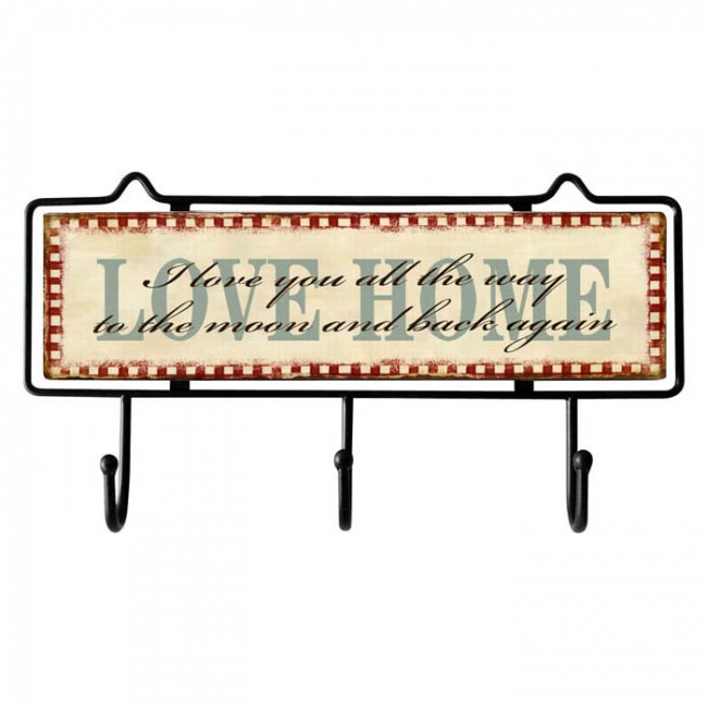 ΚΡΕΜΑΣΤΡΑ ΤΟΙΧΟΥ 3 ΘΕΣΕΩΝ LOVE HOME 36x5x18εκ.ANKOR