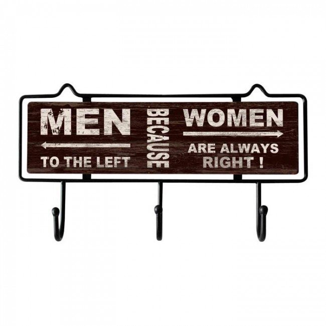 ΚΡΕΜΑΣΤΡΑ ΤΟΙΧΟΥ 3 ΘΕΣΕΩΝ MEN WOMEN 36x5x18εκ.ANKOR