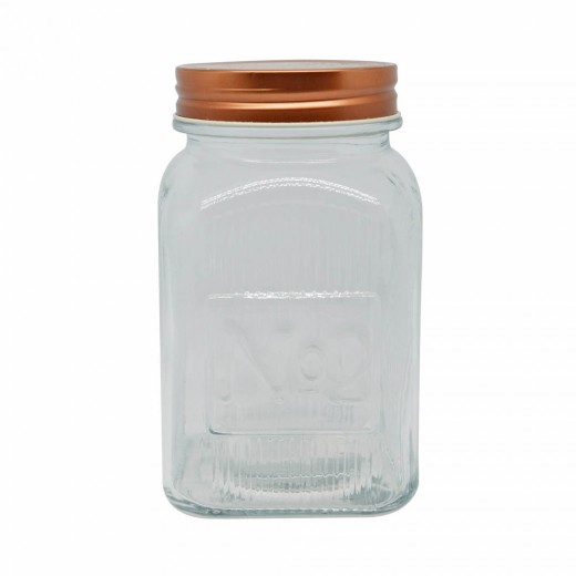 ΒΑΖΟ ΓΥΑΛΙΝΟ ΜΕ ROSE GOLD ΜΕΤΑΛΛΙΚΟ ΚΑΠΑΚΙ 1000ml ANKOR