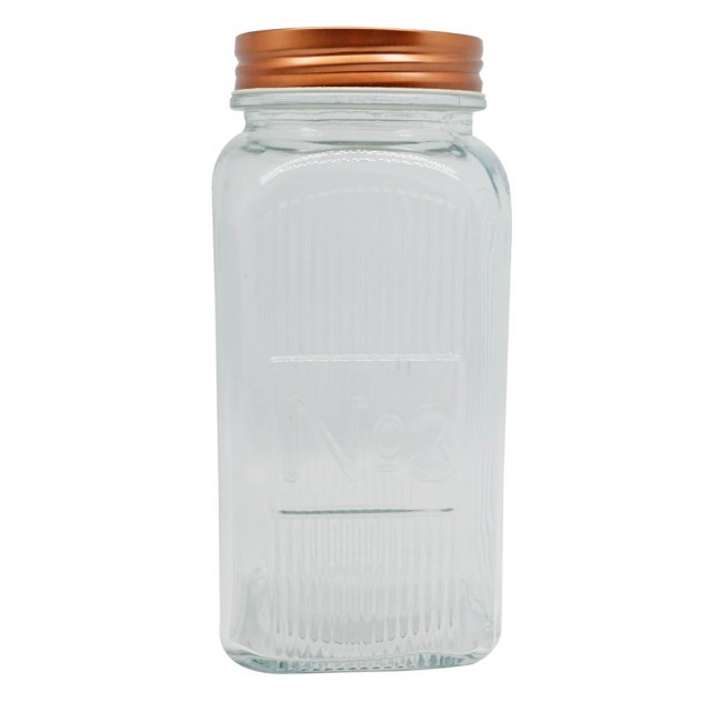 ΒΑΖΟ ΓΥΑΛΙΝΟ ΜΕ ROSE GOLD ΜΕΤΑΛΛΙΚΟ ΚΑΠΑΚΙ 1500ml ANKOR
