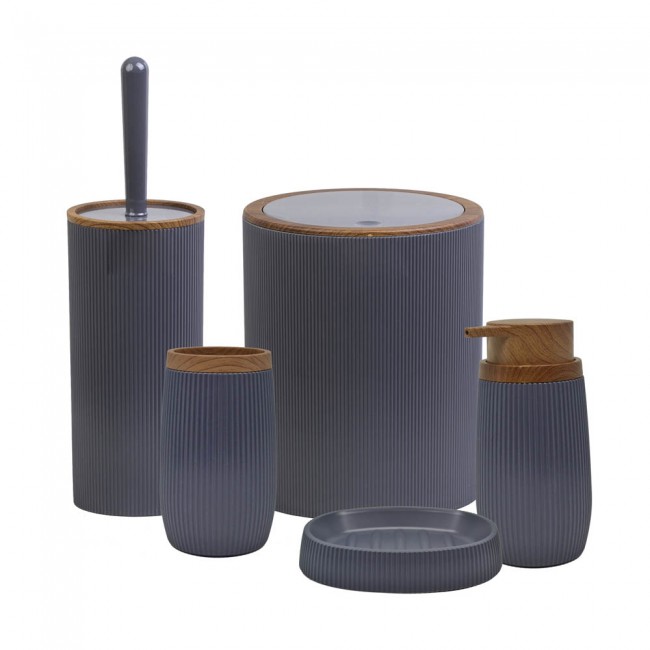 ΠΟΤΗΡΟΘΗΚΗ ΠΛΑΣΤΙΚΗ ΓΚΡΙ ΡΙΓΕ  ΜΕ ΕΦΕ ΞΥΛΟΥ 7,3x12,9εκ. ANKOR