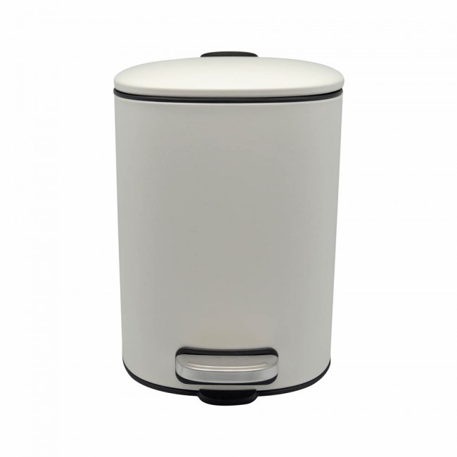 ΚΑΛΑΘΙ ΜΠΑΝΙΟΥ 5lt INOX ΤΕΤΡΑΓΩΝΟ ΚΡΕΜ ΜΑΤ SOFT CLOSE ANKOR