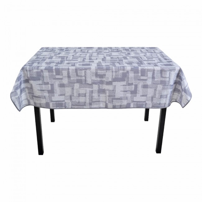 ΤΡΑΠΕΖΟΜΑΝΤΗΛΟ ΑΛΕΚΙΑΣΤΟ 140x180εκ. ΑΣΠΡΕΣ ΓΚΡΙ ΓΡΑΜΜΕΣ ANKOR