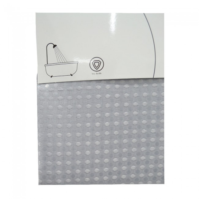 ΚΟΥΡΤΙΝΑ ΠΟΛΥΕΣΤΕΡΙΚΗ 180x180εκ 115gsm ΜΕ 12 ΚΡΙΚΟΥΣ ΣΕ ΓΚΡΙ ΧΡΩΜΑ ANKOR