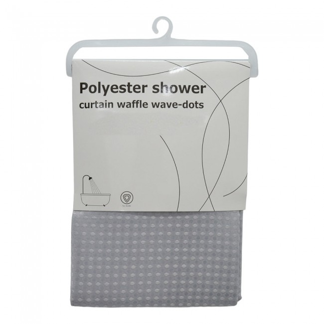 ΚΟΥΡΤΙΝΑ ΠΟΛΥΕΣΤΕΡΙΚΗ 180x180εκ 115gsm ΜΕ 12 ΚΡΙΚΟΥΣ ΣΕ ΓΚΡΙ ΧΡΩΜΑ ANKOR