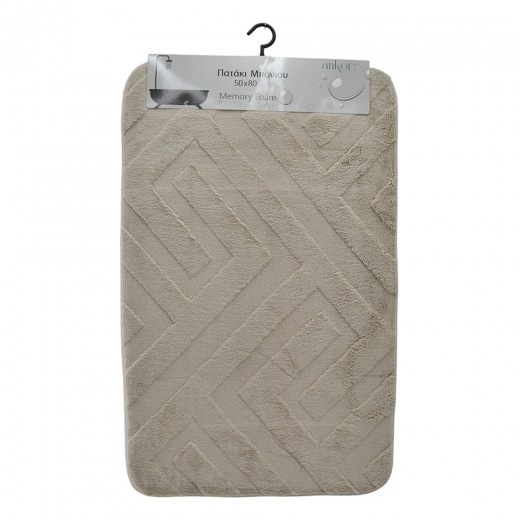 ΠΑΤΑΚΙ ΜΠΑΝΙΟΥ MEMORY FOAM ΜΠΕΖ ΧΡΩΜΑ ΜΕ PVC 50x80εκ.ANKOR