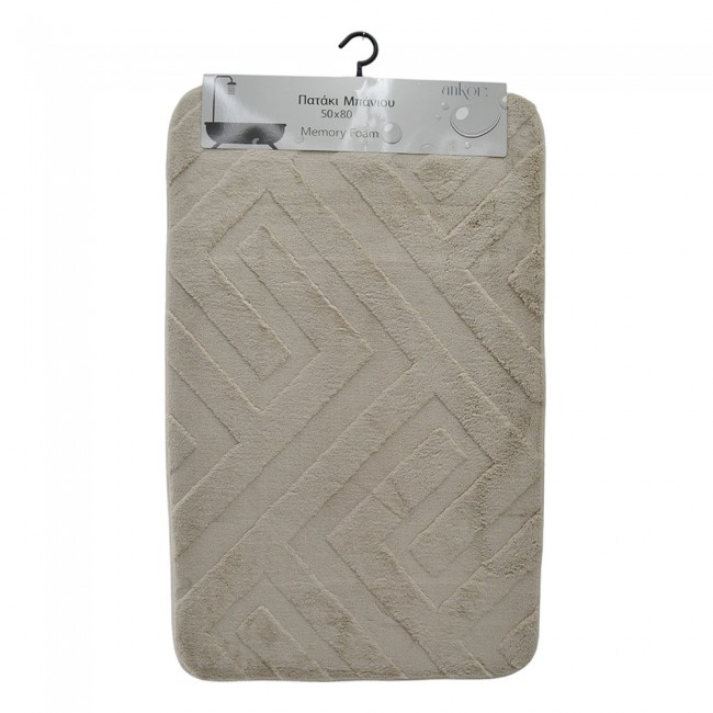 ΠΑΤΑΚΙ ΜΠΑΝΙΟΥ MEMORY FOAM ΜΠΕΖ ΧΡΩΜΑ ΜΕ PVC 50x80εκ.ANKOR ΠΑΤΑΚΙ ΜΠΑΝΙΟΥ MEMORY FOAM ΜΠΕΖ ΧΡΩΜΑ ΜΕ PVC 50x80εκ.ANKOR