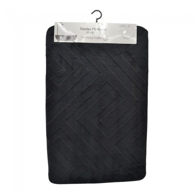 ΠΑΤΑΚΙ ΜΠΑΝΙΟΥ MEMORY FOAM ΜΑΥΡΟ ΧΡΩΜΑ ΜΕ PVC 50x80εκ.ANKOR ΠΑΤΑΚΙ ΜΠΑΝΙΟΥ MEMORY FOAM ΜΑΥΡΟ ΧΡΩΜΑ ΜΕ PVC 50x80εκ.ANKOR