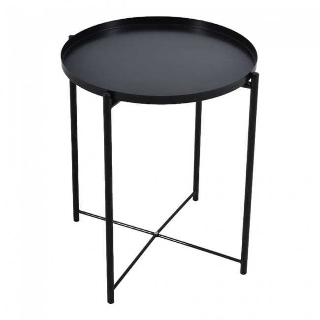 ΤΡΑΠΕΖΑΚΙ ΜΕΤΑΛΛΙΚΟ ΣΕ ΜΑΥΡΟ ΜΑΤ ΧΡΩΜΑ 42x42x52εκ. ANKOR ΤΡΑΠΕΖΑΚΙ ΜΕΤΑΛΛΙΚΟ ΣΕ ΜΑΥΡΟ ΜΑΤ ΧΡΩΜΑ 42x42x52εκ. ANKOR