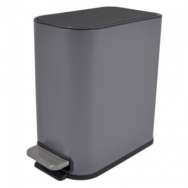 ΚΑΛΑΘΙ ΜΠΑΝΙΟΥ BELLO 5lt SOFT CLOSE SLIM  ΜΕΤΑΛΛΙΚΟ ΓΚΡΙ ΜΑΤ ANKOR