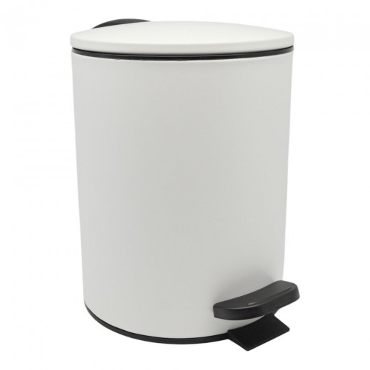 ΚΑΛΑΘΙ ΜΠΑΝΙΟΥ 5lt INOX ΑΣΠΡΟ ΜΑΤ SOFT CLOSE ANKOR