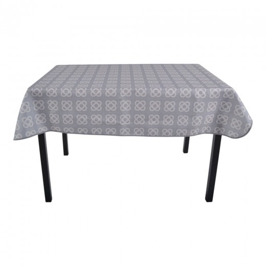 ΤΡΑΠΕΖΟΜΑΝΤΗΛΟ ΑΛΕΚΙΑΣΤΟ 140x140εκ.ΓΕΩΜΕΤΡΙΚΟ ΜΟΤΙΒΟ ΣΕ ΓΚΡΙ ΧΡΩΜΑ ANKOR