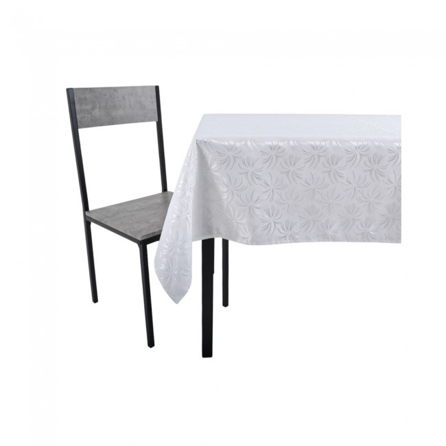 ΤΡΑΠΕΖΟΜΑΝΤΗΛΟ ΖΑΚΑΡ ΑΛΕΚΙΑΣΤΟ ΛΕΥΚΟ 140x180εκ. ΜΕ ΔΙΑΚΡΙΤΙΚΟ ΑΝΑΓΛΥΦΟ ΜΟΤΙΒΟ ANKOR