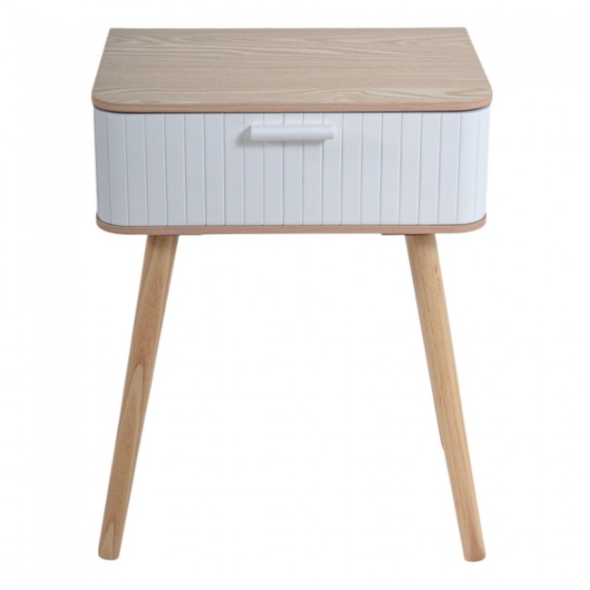 ΚΟΜΟΔΙΝΟ ΞΥΛΙΝΟ ΜΕ ΣΥΡΤΑΡΙ ΣΕ ΦΥΣΙΚΗ ΚΑΙ ΛΕΥΚΗ ΑΠΟΧΡΩΣΗ 40x29x52εκ. ANKOR