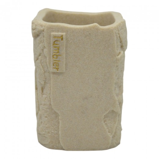 ΠΟΤΗΡΟΘΗΚΗ ΠΟΛΥΕΣΤΕΡΙΚΗ ΜΠΕΖ ΜΕ ΟΨΗ ΠΕΤΡΑΣ 7,7x7,7x10,8εκ.ANKOR