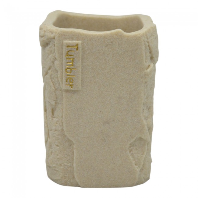 ΠΟΤΗΡΟΘΗΚΗ ΠΟΛΥΕΣΤΕΡΙΚΗ ΜΠΕΖ ΜΕ ΟΨΗ ΠΕΤΡΑΣ 7,7x7,7x10,8εκ.ANKOR