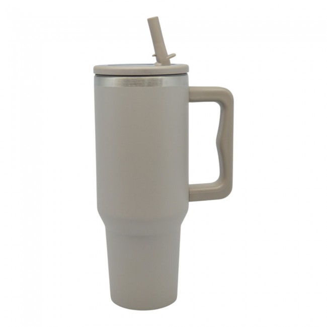 ΠΟΤΗΡΙ ΘΕΡΜΟΣ ΑΝΟΞΕΙΔΩΤΟ 1,2lt ΜΕ ΚΑΛΑΜΑΚΙ TAUPE 9,8x26εκ.ANKOR