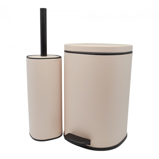 ΣΕΤ ΚΑΛΑΘΙ ΜΠΑΝΙΟΥ 5lt ANYDAY SOFT CLOSE ΚΑΙ ΠΙΓΚΑΛ ΒΟΥΡΤΣΑΚΙ FINGER PRINT PROOF NUDE ΜΑΤ ANKOR