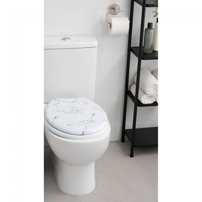 ΚΑΠΑΚΙ ΤΟΥΑΛΕΤΑΣ ΜΑΛΑΚΟ ΑΣΠΡΟ ΜΑΡΜΑΡΟ 26-36x39εκ. ANKOR