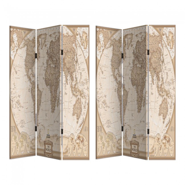 ΠΑΡΑΒΑΝ ΤΡΙΠΛΟ ΣΕ ΤΥΠΩΜΕΝΟ ΚΑΜΒΑ ΠΑΓΚΟΣΜΙΟΣ ΧΑΡΤΗΣ ΣΕ VINTAGE ΑΠΟΧΡΩΣΕΙΣ 80x120x2,5εκ.ANKOR ΠΑΡΑΒΑΝ ΤΡΙΠΛΟ ΣΕ ΤΥΠΩΜΕΝΟ ΚΑΜΒΑ ΠΑΓΚΟΣΜΙΟΣ ΧΑΡΤΗΣ ΣΕ VINTAGE ΑΠΟΧΡΩΣΕΙΣ 80x120x2,5εκ.ANKOR