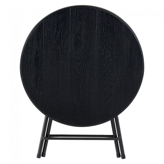 ΤΡΑΠΕΖΙ ΠΤΥΣΣΟΜΕΝΟ ΠΛΑΣΤΙΚΟ ΜΑΥΡΟ ΣΕ ΟΨΗ ΞΥΛΟΥ ΜΕ ΜΕΤΑΛΛΙΚΑ ΠΟΔΙΑ 80x74εκ. ANKOR