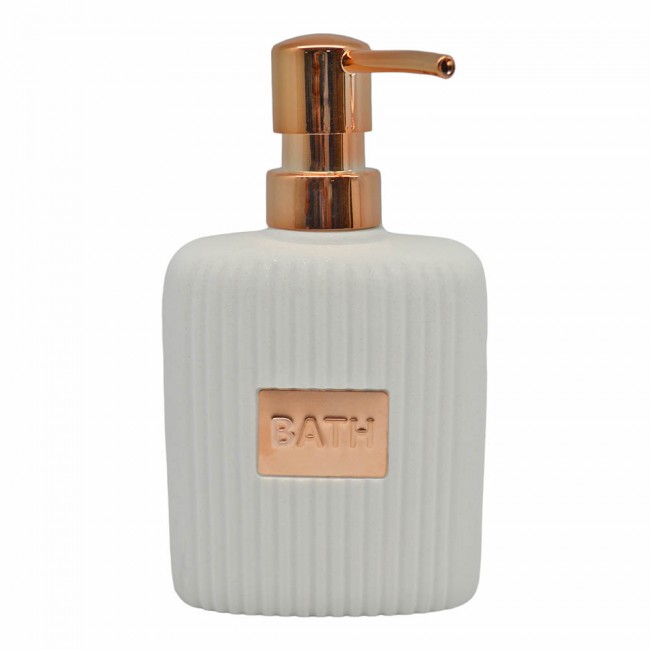 DISPENSER ΠΟΛΥΕΣΤΕΡΙΚΟ ΑΣΠΡΟ ΜΕ ROSE GOLD ΔΙΑΚΟΣΜΗΣΗ 8,8x6,1x16,1εκ. ANKOR