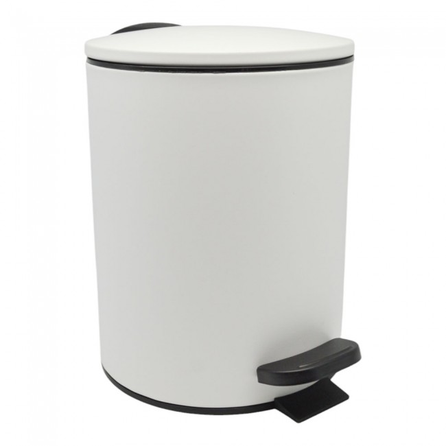 ΚΑΛΑΘΙ ΜΠΑΝΙΟΥ 5lt INOX ΑΣΠΡΟ ΜΑΤ SOFT CLOSE ANKOR