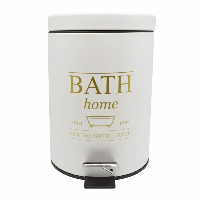 ΚΑΛΑΘΙ ΜΠΑΝΙΟΥ 5lt INOX ΛΕΥΚΟ ΜΕ ΧΡΥΣΟ BATH ANKOR