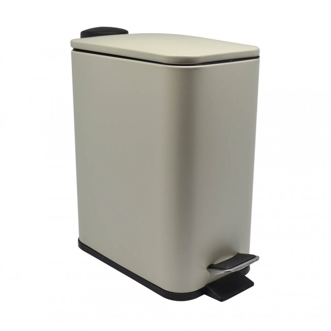 ΚΑΛΑΘΙ ΜΠΑΝΙΟΥ ΟΡΘΟΓΩΝΙΟ 5l INOX ΜΠΕΖ SOFT CLOSE ANKOR