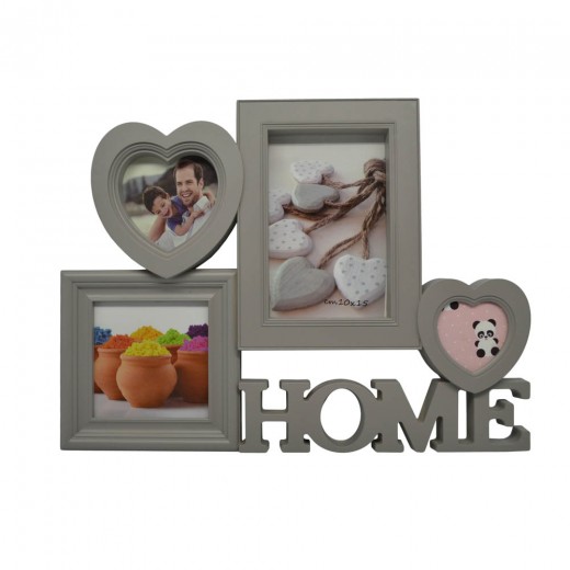 ΠΟΛΥΚΟΡΝΙΖΑ ΠΛΑΣΤΙΚΗ 4 ΘΕΣΕΩΝ HOME ΓΚΡΙ 35,5x2,5x26,5εκ.ANKOR