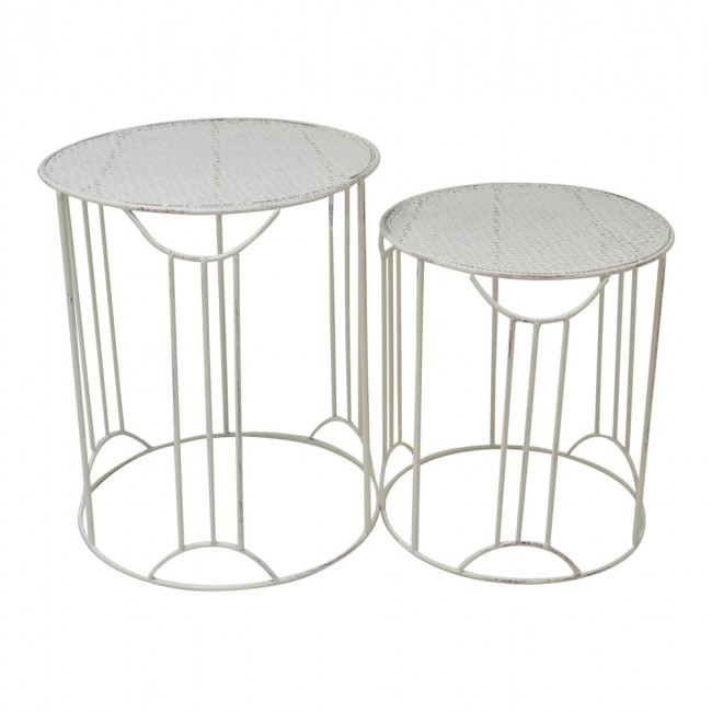 ΣΕΤ ΤΡΑΠΕΖΑΚΙΑ ΜΕΤΑΛΛΙΚΑ ΣΤΡΟΓΓΥΛΑ ΜΠΕΖ ΑΝΤΙΚΕ ANKOR ΣΕΤ ΤΡΑΠΕΖΑΚΙΑ ΜΕΤΑΛΛΙΚΑ ΣΤΡΟΓΓΥΛΑ ΜΠΕΖ ΑΝΤΙΚΕ ANKOR