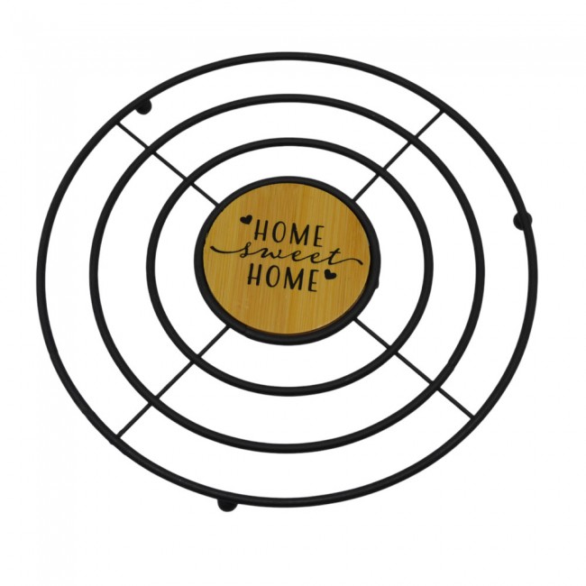 ΣΟΥΠΛΑ ΜΕΤΑΛΛΙΚΟ ΣΕ ΜΑΥΡΟ ΜΑΤ ΧΡΩΜΑ ΜΕ ΞΥΛΙΝΗ ΔΙΑΚΟΣΜΗΣΗ 20x20x1,5εκ.ANKOR