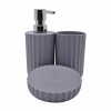DISPENSER ΠΛΑΣΤΙΚΟ ΓΚΡΙ ΜΑΤ ΡΙΓΕΣ 7,5x7,5x17εκ.ANKOR