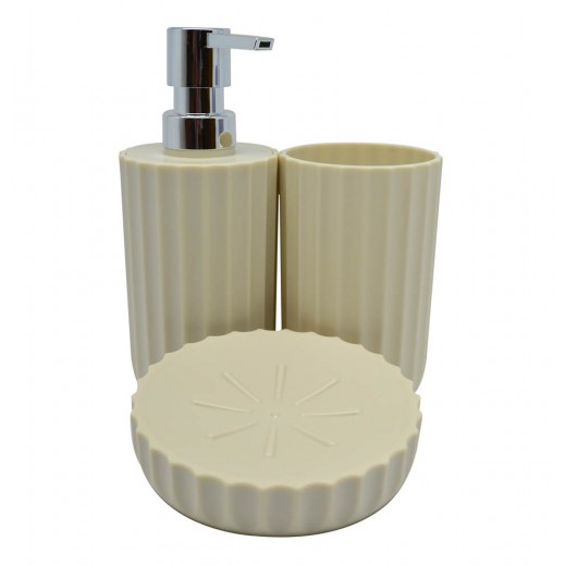 DISPENSER ΠΛΑΣΤΙΚΟ ΜΠΕΖ ΜΑΤ ΡΙΓΕΣ 7,5x7,5x17εκ.ANKOR