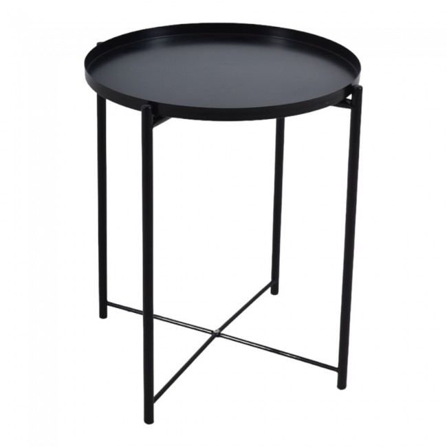 ΤΡΑΠΕΖΑΚΙ ΜΕΤΑΛΛΙΚΟ ΣΕ ΜΑΥΡΟ ΜΑΤ ΧΡΩΜΑ 42x42x52εκ. ANKOR ΤΡΑΠΕΖΑΚΙ ΜΕΤΑΛΛΙΚΟ ΣΕ ΜΑΥΡΟ ΜΑΤ ΧΡΩΜΑ 42x42x52εκ. ANKOR