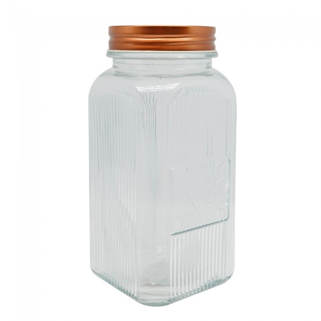 ΒΑΖΟ ΓΥΑΛΙΝΟ ΜΕ ROSE GOLD ΜΕΤΑΛΛΙΚΟ ΚΑΠΑΚΙ 1500ml ANKOR