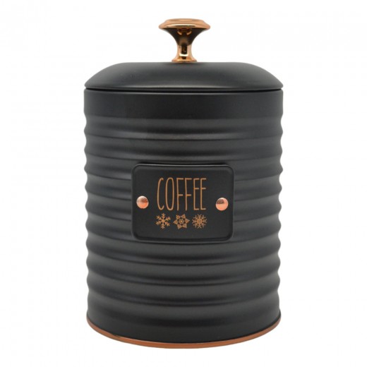 ΒΑΖΟ ΜΕΤΑΛΛΙΚΟ ΜΑΥΡΟ Coffee ΜΕ ROSE GOLD ΛΕΠΤΟΜΕΡΕΙΕΣ 10,4x10,4x16,5εκ.ANKOR