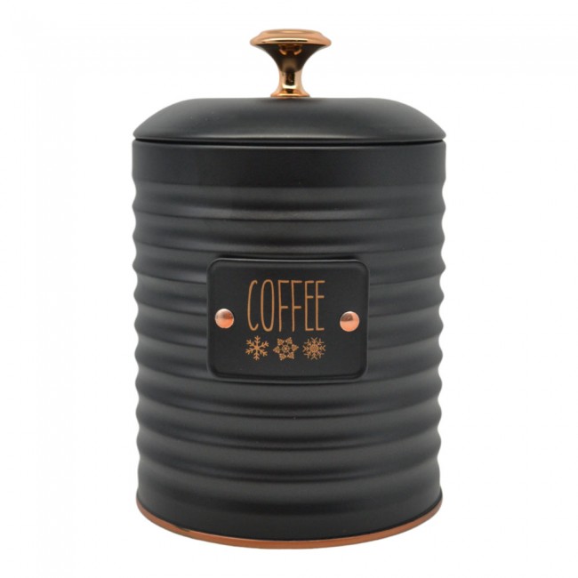 ΒΑΖΟ ΜΕΤΑΛΛΙΚΟ ΜΑΥΡΟ Coffee ΜΕ ROSE GOLD ΛΕΠΤΟΜΕΡΕΙΕΣ 10,4x10,4x16,5εκ.ANKOR