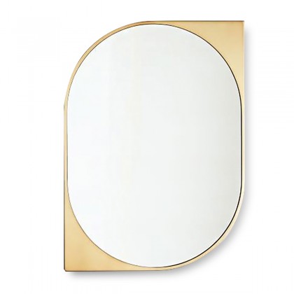 Καθρέπτης Τοίχου Χρυσό Μέταλλο 50x70x3.5cm