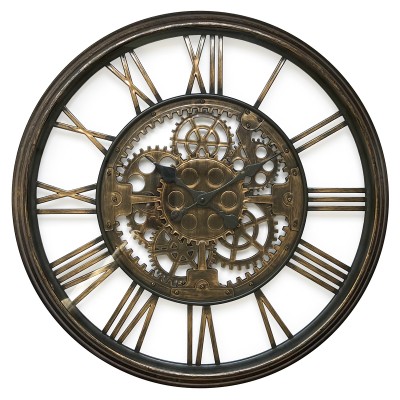 Ρολόι Τοίχου Χρυσό Πλαστικό Φ61x5.2cm