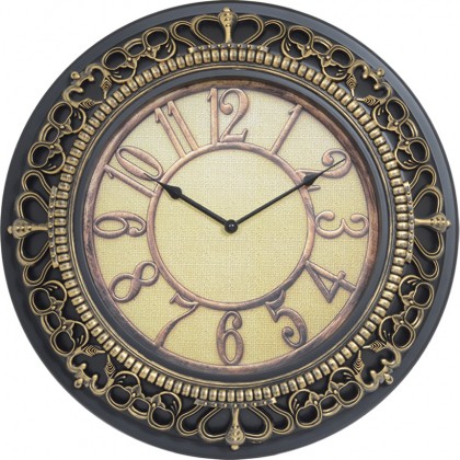 Ρολόι Τοίχου Χρυσό Πλαστικό Φ45.5cm