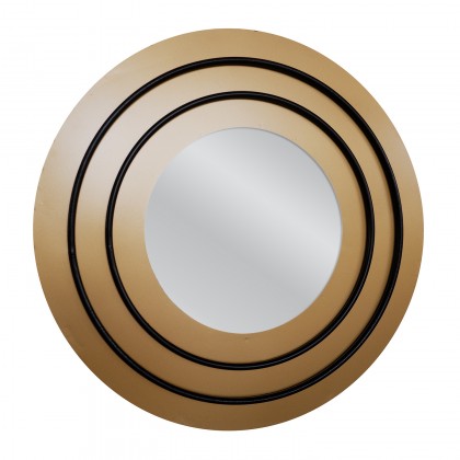 Καθρέπτης Τοίχου CHUBB Χρυσό Μέταλλο/Γυαλί 60x2x60cm