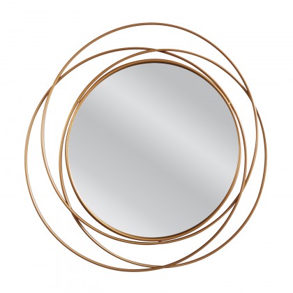 Καθρέπτης Τοίχου AEGNOR Χρυσό Μέταλλο/Γυαλί 70x3x70cm
