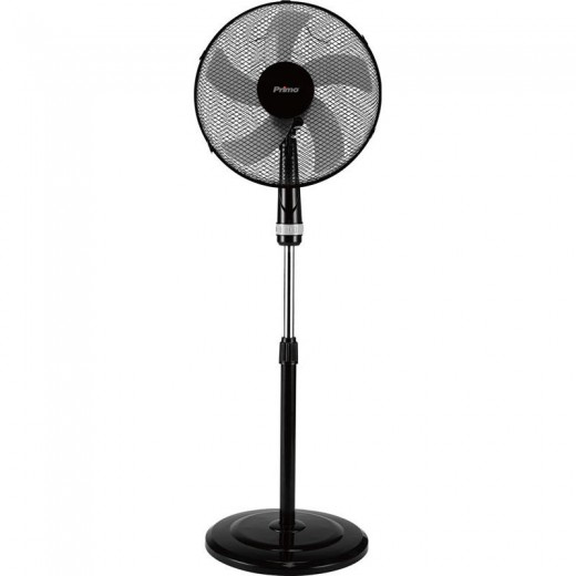 Ανεμιστήρας Ορθοστάτης 16'' 40CM PRSF-80448 Primo Μαύρος-Γκρι 5Φτερά 50W