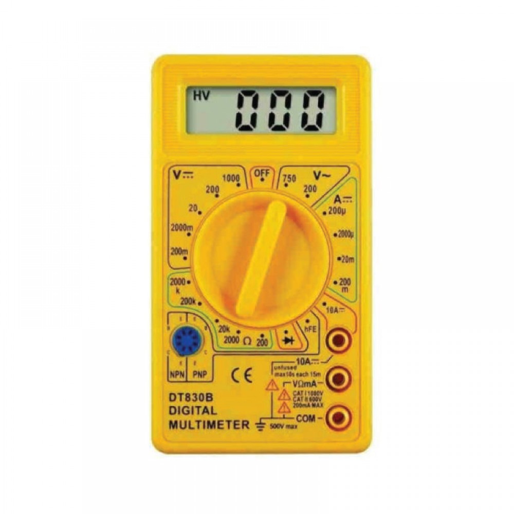 Πολύμετρο DT830B Alfaone Ψηφιακό Κίτρινο
