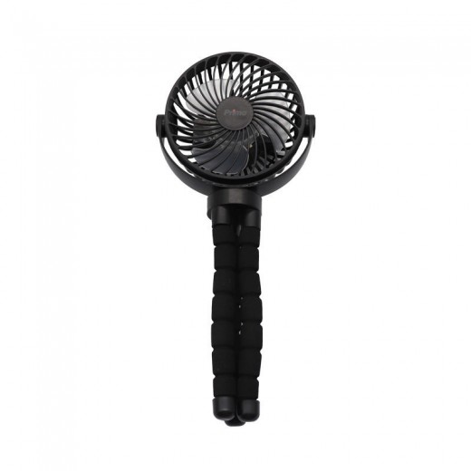 Ανεμιστήρας Mini Flexible PRMF-80691 Primo 4'' 10cm Μαύρος Επαναφορτιζόμενος