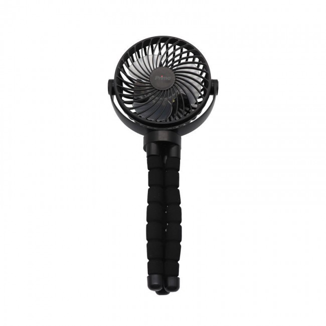 Ανεμιστήρας Mini Flexible PRMF-80691 Primo 4'' 10cm Μαύρος Επαναφορτιζόμενος